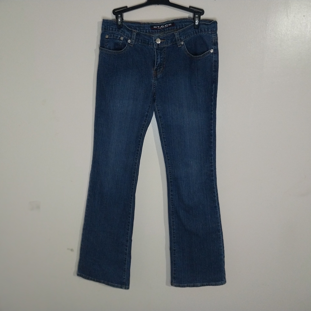 Stylish Women's Boot Cut Jeans - Deep Blue Size 9 .